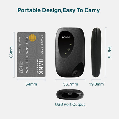 TP-Link 4G LTE Travel Mobile Mi-Fi Hotspot, Connection with Up to 10 Devices, Compatible with Most of the Network, With Long Lasting and Rechargeable Battery, Easy Management with tpMiFi App (M7000