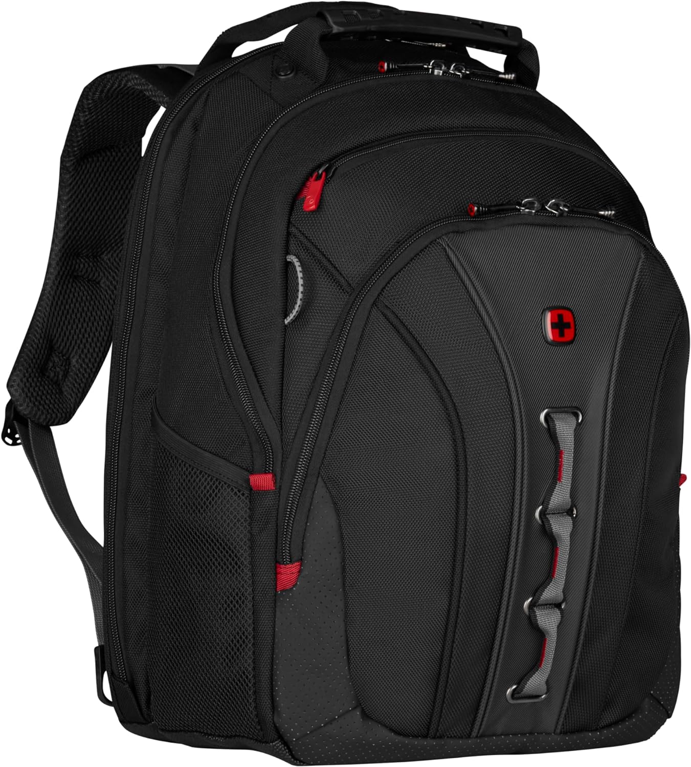 Wenger Legacy Laptop Backpack, Fits up to 16″ Laptop, 21 l, Unisex, Ideal for Business Uni School Travel, Black/Grey
