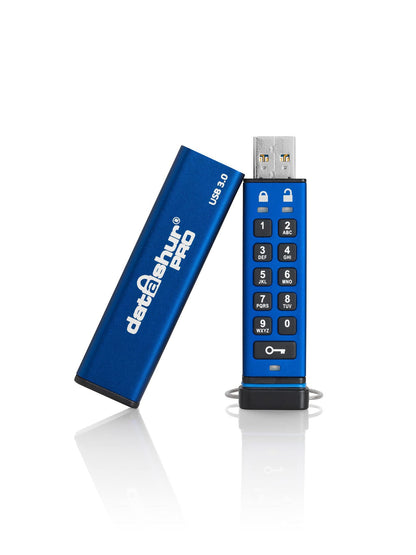 iStorage datAshur PRO 32 GB Encrypted USB Memory Stick FIPS 140-2 Level 3 Certified Password protected Dust/Water Resistant