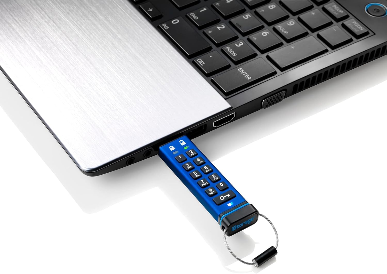iStorage datAshur PRO 32 GB Encrypted USB Memory Stick FIPS 140-2 Level 3 Certified Password protected Dust/Water Resistant