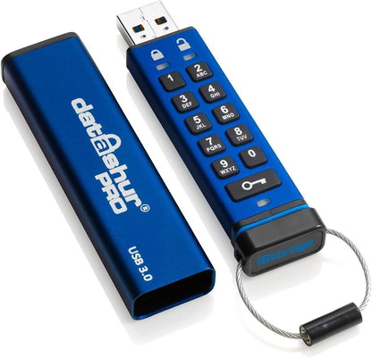 iStorage datAshur PRO 32 GB Encrypted USB Memory Stick FIPS 140-2 Level 3 Certified Password protected Dust/Water Resistant