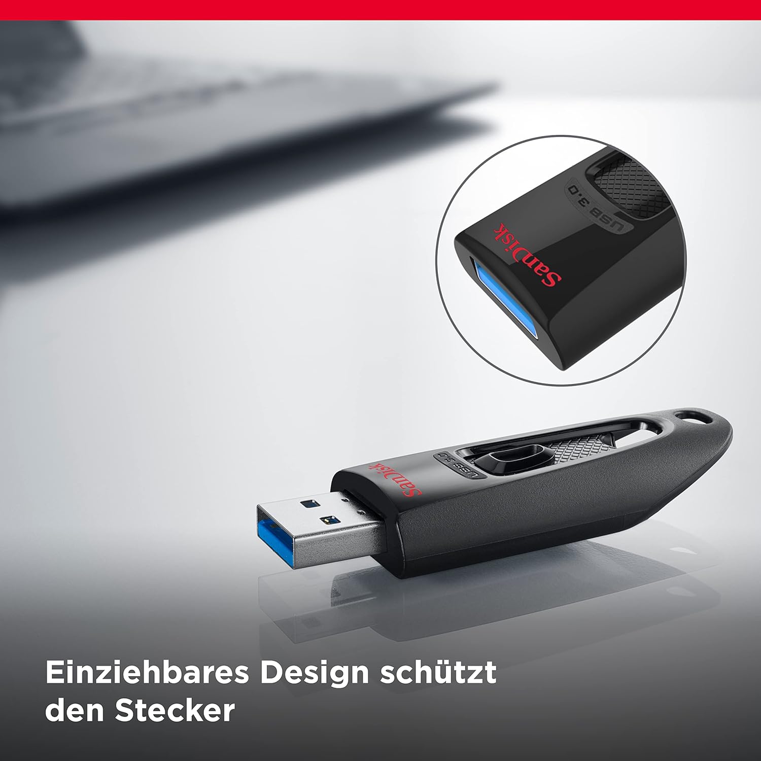 SanDisk Ultra USB 3.0 Flash-Laufwerk 512 GB (SecureAccess Software, Passwortschutz, Übertragungsgeschwindigkeit von bis zu 130 MB/s