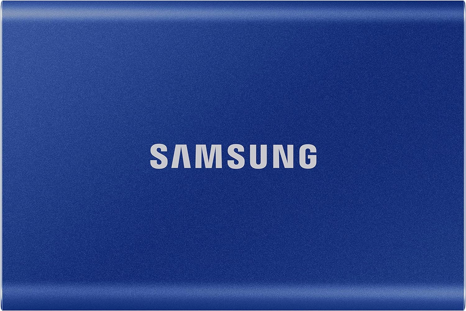 Samsung T7 Portable SSD - 1 TB - USB 3.2 Gen.2 External SSD Indigo Blue (MU-PC1T0H/WW