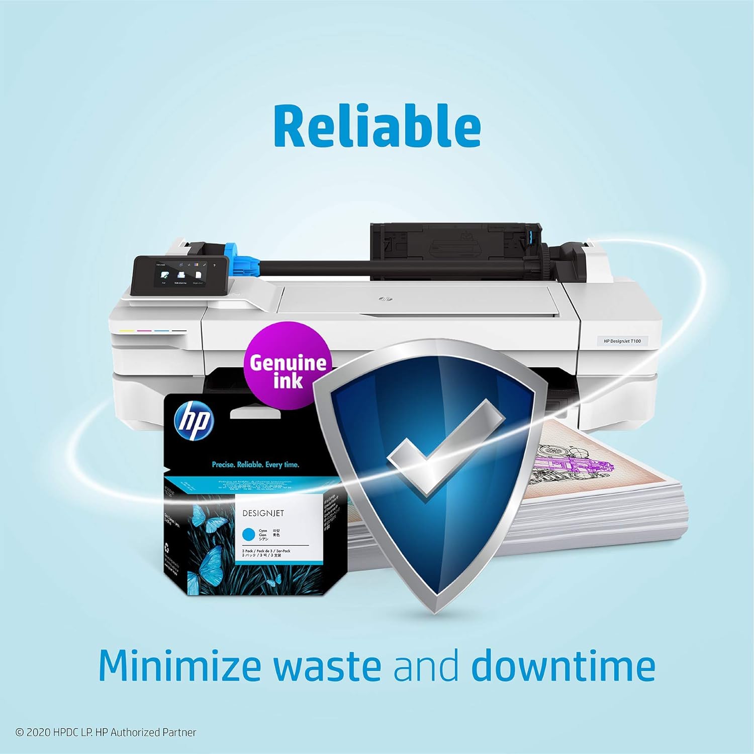 HP 712 3ED67A Cyan 29-ml Genuine HP Ink Cartridge with Original HP Ink, for DesignJet T650, T630, T250, T230 & Studio Large Format Plotter Printers and HP 713 DesignJet Printhead