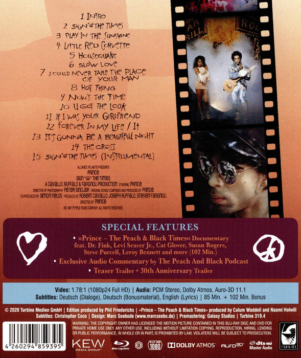 Prince - Sign "O" the Times (Blu-Ray): Deutsch (Dialoge), Englisch (Songtexte)