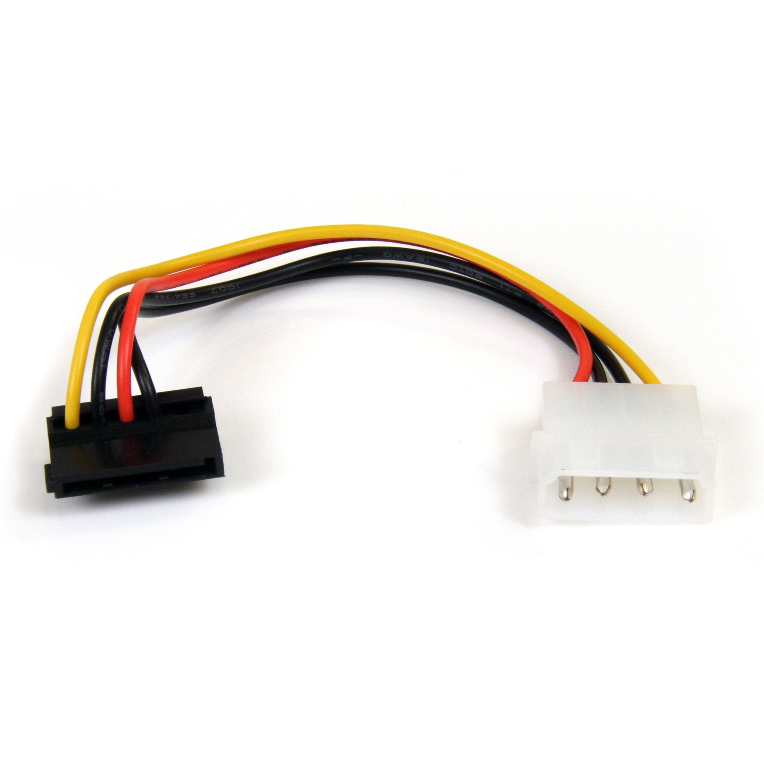StarTech.com 6in 4 Pin LP4 to Right Angle SATA Power Cable Adapter - LP4 to SATA - 6in LP4 to SATA Cable - 4 pin to SATA (SATAPOWADAPR