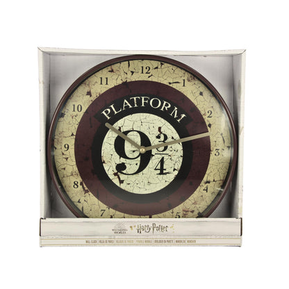 Harry Potter Platform 9¾ 10" Wall Clock in Gift Box-Official Merchandise, Multi-Coloured