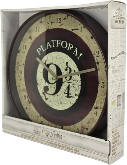 Harry Potter Platform 9¾ 10" Wall Clock in Gift Box-Official Merchandise, Multi-Coloured