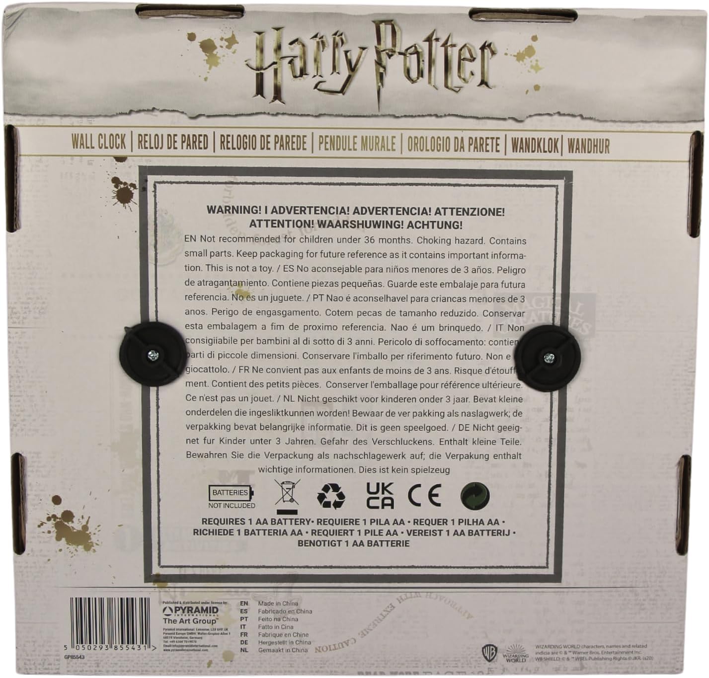 Harry Potter Platform 9¾ 10" Wall Clock in Gift Box-Official Merchandise, Multi-Coloured