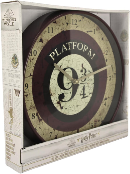 Harry Potter Platform 9¾ 10" Wall Clock in Gift Box-Official Merchandise, Multi-Coloured
