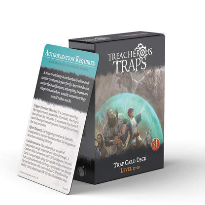 Dungeons and Dragons 5th Edition Deck of Cards – Treacherous Trap Deck: Lvl 17-20 by Nord Games – 50 Cards - Games for Adults and Kids – DND Books – Gaming Accessories - Compatible with D&D 5e