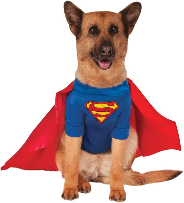 Rubie's Adult DC Comics Pet Costume, Small, Superman Party Supplies, Multicolor, S Neck 12 Girth 17 Back 11 UK