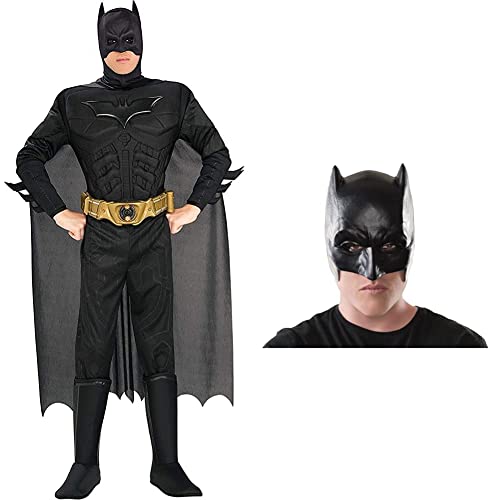Rubie's Official DC Comics Dark Knight Rises Batman Adult Costume, Deluxe Muscle Chest Style