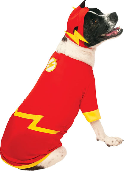 Offizielles Rubie's DC Comic Flash Hundekostüm, Superheldengeschenk, Größe: klein.