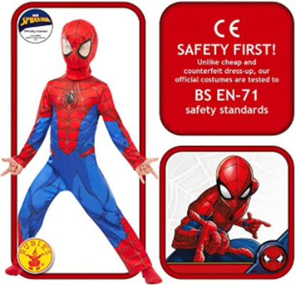 Rubie's Official Marvel Spider-Man Classic Childs Costume, Kids Superhero Fancy Dress
