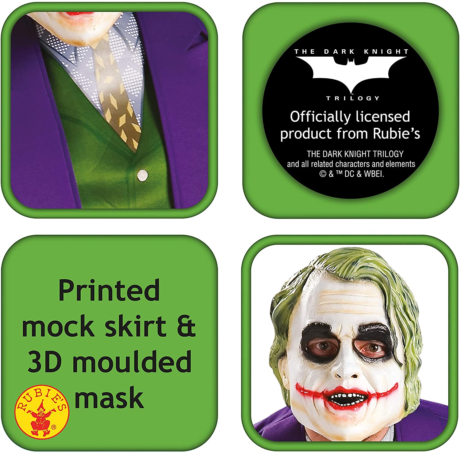 Rubie's 3888631 - The Joker Classic - Adult, Action Dress Ups en accessoires, One Size