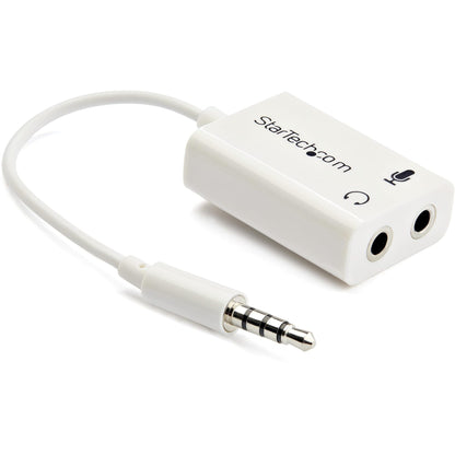 StarTech.com 4 Position Microphone and Headphone Splitter – 3.5 mm – 4 Pin / 4 Pole – Mic and Audio Combo Splitter Cable (MUYHSMFFADW