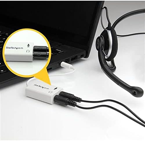 StarTech.com 4 Position Microphone and Headphone Splitter – 3.5 mm – 4 Pin / 4 Pole – Mic and Audio Combo Splitter Cable (MUYHSMFFADW