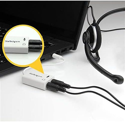 StarTech.com 4 Position Microphone and Headphone Splitter – 3.5 mm – 4 Pin / 4 Pole – Mic and Audio Combo Splitter Cable (MUYHSMFFADW