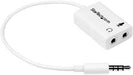 StarTech.com 4 Position Microphone and Headphone Splitter – 3.5 mm – 4 Pin / 4 Pole – Mic and Audio Combo Splitter Cable (MUYHSMFFADW