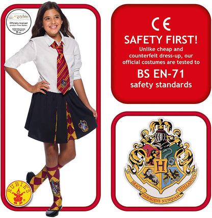 Rubie's Official Harry Potter Gryffindor Costume Skirt, Childs One Size Approx Age 5 - 7 Years 5-7 Years