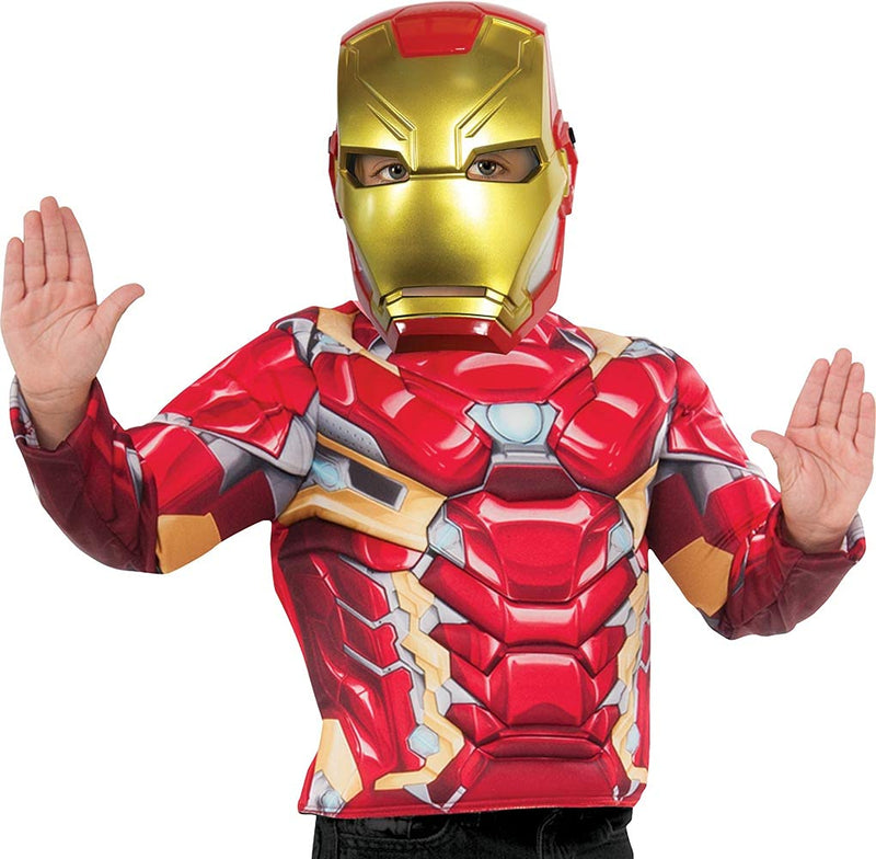 Avengers - Máscara de Iron Man para niño, Talla única infantil (Rubie's 39216