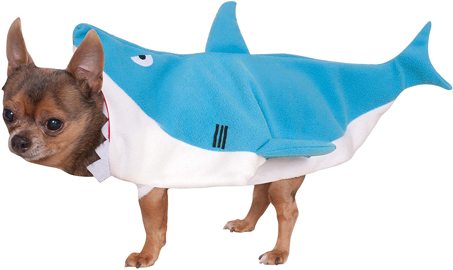 Rubie's 580080S Official Shark Pet Dog Costume, Blue/White