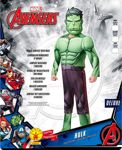 Rubie's Official Marvel Avengers Hulk Deluxe Childs Costume, Kids Superhero Fancy Dress 9-10 Years Costume