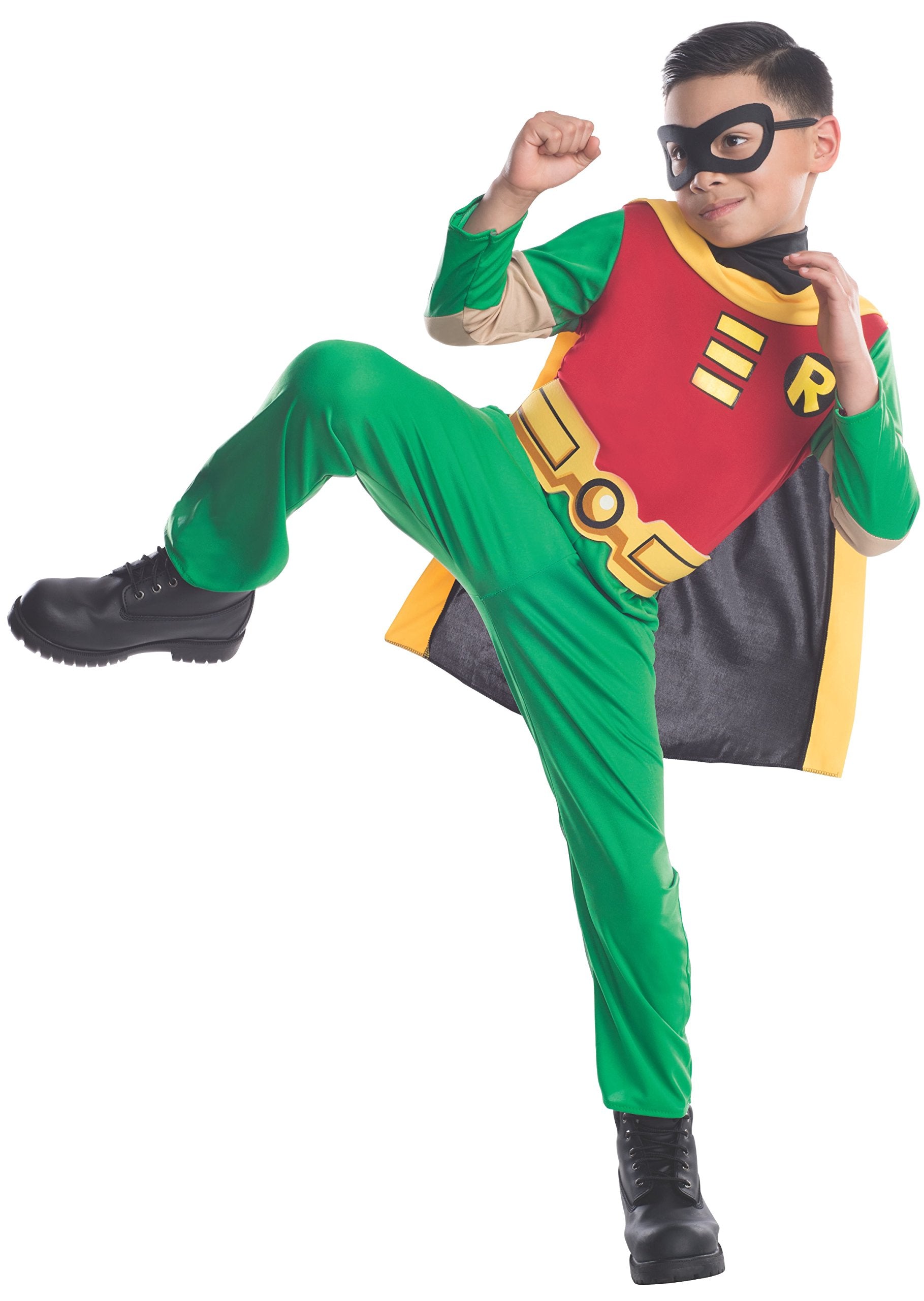 Rubie's Official DC Comic Teen Titan Robin Child Costume, Superhero Fancy Dress