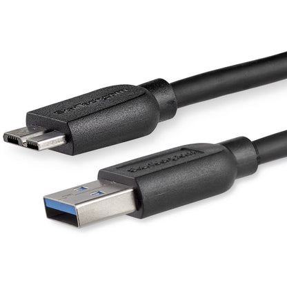 StarTech.com 2m 6ft Slim USB 3.0 A to Micro B Cable M/M - Mobile Charge Sync USB 3.0 Micro B Cable for Smartphones and Tablets (USB3AUB2MS