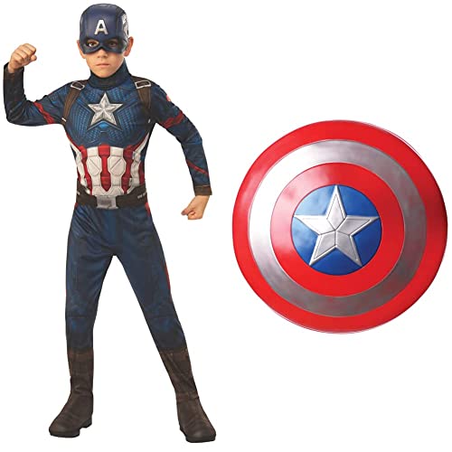 Rubie's Official Marvel Avengers Endgame Captian America Classic Childs Costume, Kids Superhero Fancy Dress