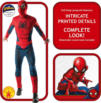 Rubie's 820005 Official Spider-Man Costume, Adult, Standard Size STD