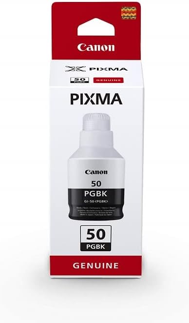 Canon GI-50 PGBK Original Tintenbehälter (Nachfülltinte PIXMA MegaTank Serie, Modelle PIXMA GM2050/-G6050/- G5050) schwarz, 135ml, CO13415