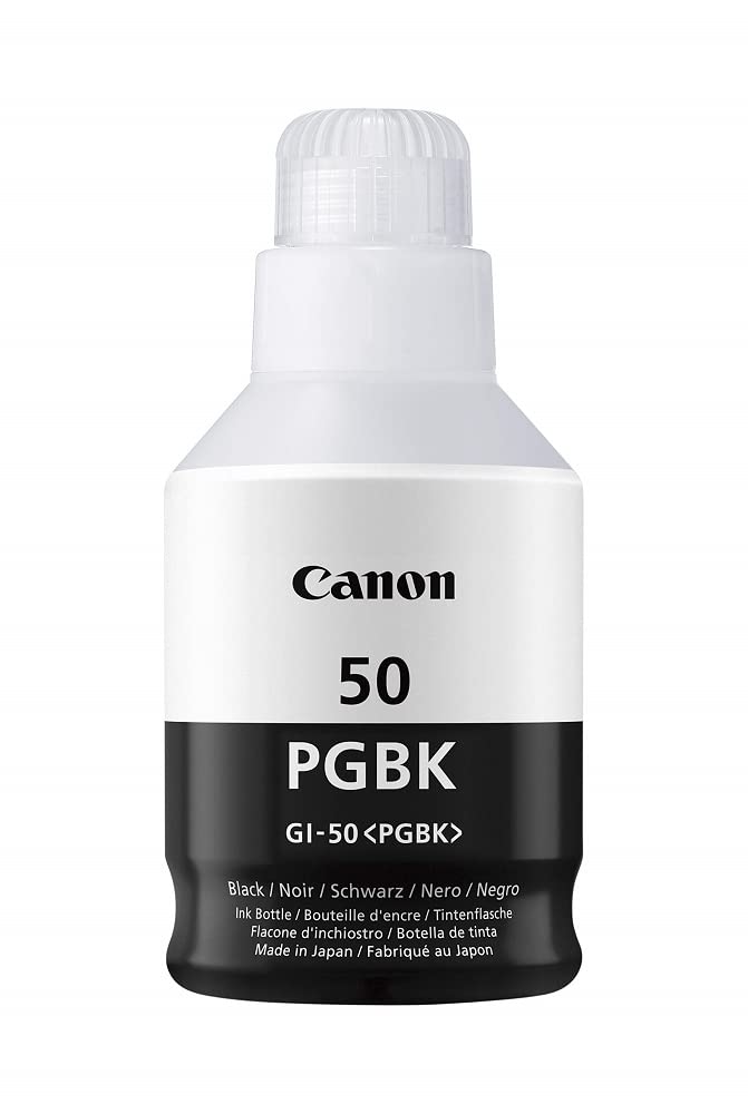 Canon GI-50 PGBK Original Tintenbehälter (Nachfülltinte PIXMA MegaTank Serie, Modelle PIXMA GM2050/-G6050/- G5050) schwarz, 135ml, CO13415