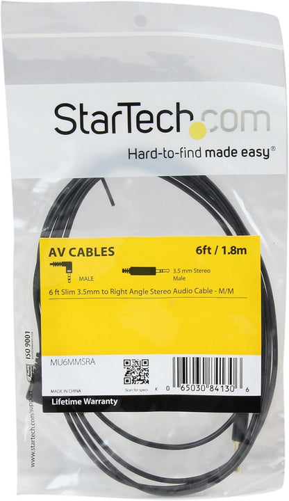 6Ft M/M Right Angle Stereo