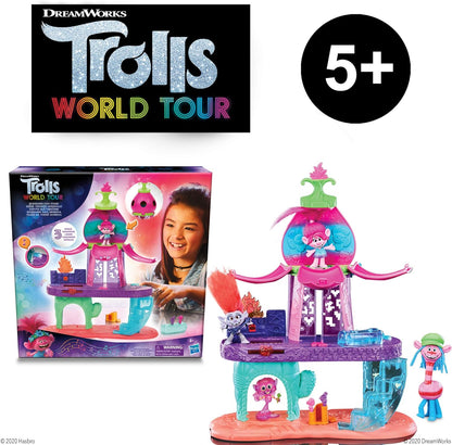 DreamWorks Trolls World Tour Blooming Pod Stage Musical Toy, Plays 3 Different Songs, Playset for Girls and Boys 4 Years and Up