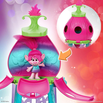 DreamWorks Trolls World Tour Blooming Pod Stage Musical Toy, Plays 3 Different Songs, Playset for Girls and Boys 4 Years and Up