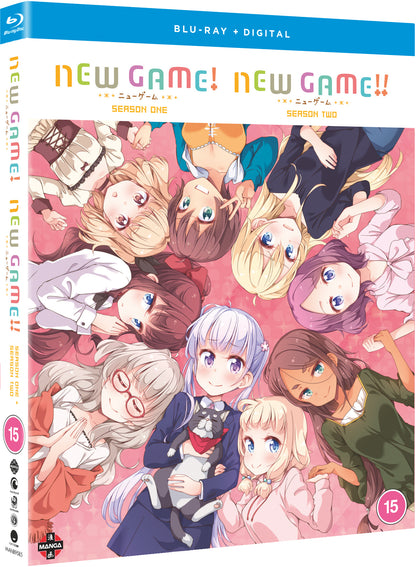 NEW GAME! + NEW GAME!! - Seasons 1 and 2 - Blu-ray + Free Digital Copy