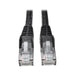 Eaton Cat6 Gigabit Snagless Molded UTP Patch Ethernet Cable, RJ45 Male-to-Male Cable, Black, 3 Feet / 0.3 Meters (N201-003-BK