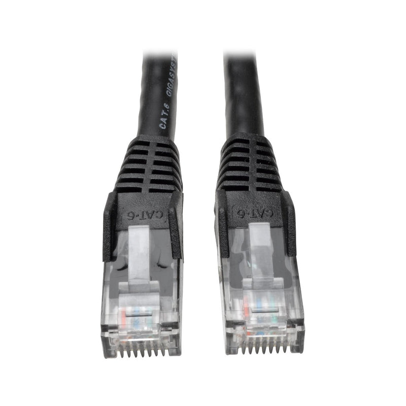 Eaton Cat6 Gigabit Snagless Molded UTP Patch Ethernet Cable, RJ45 Male-to-Male Cable, Black, 3 Feet / 0.3 Meters (N201-003-BK