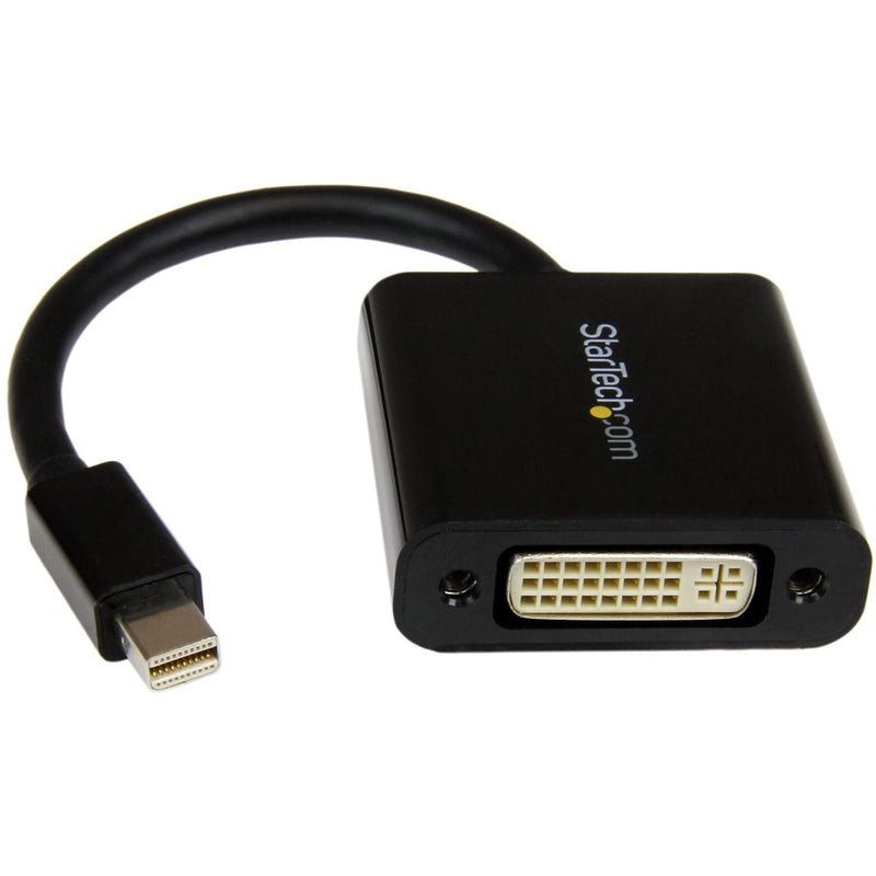 StarTech.com Mini DisplayPort to DVI Adapter - Mini DP to DVI-D Converter - 1080p Video - mDP or Thunderbolt 1/2 Mac/PC to DVI Monitor - Compact mDP 1.2 to DVI Single-Link Adapter Dongle (MDP2DVI3) Black DVI Single