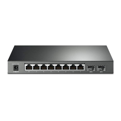 TP-Link JetStream 8-Port Gigabit Smart PoE+ Switch with 2 SFP Slots, Supports 8 Gigabit PoE Ports, 58W Budget, Fanless (SG2210P)