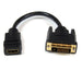 StarTech.com 8in HDMI to DVI-D Video Cable Adapter - HDMI Female to DVI Male - HDMI to DVI Dongle Adapter Cable (HDDVIFM8IN