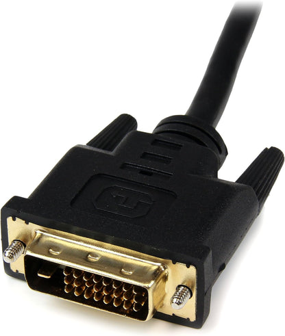 StarTech.com 8in HDMI to DVI-D Video Cable Adapter - HDMI Female to DVI Male - HDMI to DVI Dongle Adapter Cable (HDDVIFM8IN