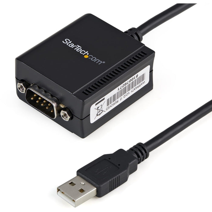 StarTech.com USB to Serial Adapter - 1 port - USB Powered - FTDI USB UART Chip - DB9 (9-pin) - USB to RS232 Adapter (ICUSB2321F