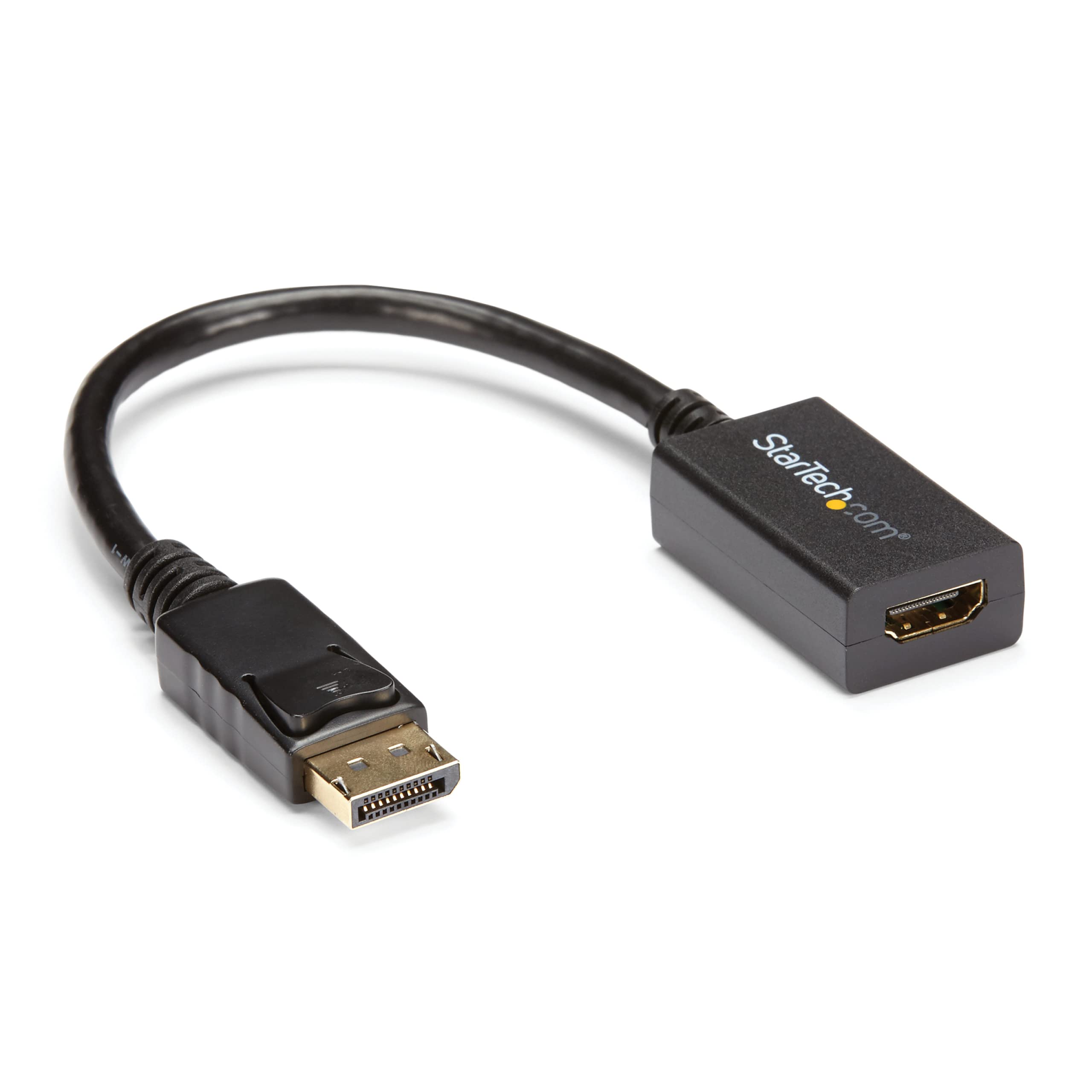 StarTech.com DisplayPort to HDMI Adapter - DP 1.2 to HDMI Video Converter 1080p - DP to HDMI Monitor/TV/Display Cable Adapter Dongle - Passive DP to HDMI Adapter - Latching DP Connector (DP2HDMI2