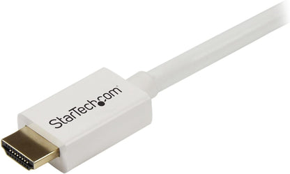 StarTech.com 7m / 23 ft CL3 Rated HDMI Cable w/ Ethernet - In Wall Rated Ultra HD HDMI Cable - 4K 30Hz UHD High Speed HDMI Cable - 10.2 Gbps - HDMI 1.4 Video/Display Cable - 30AWG, White (HD3MM7MW