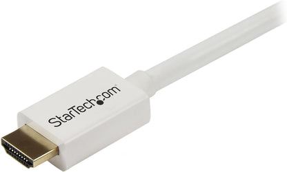 StarTech.com 7m / 23 ft CL3 Rated HDMI Cable w/ Ethernet - In Wall Rated Ultra HD HDMI Cable - 4K 30Hz UHD High Speed HDMI Cable - 10.2 Gbps - HDMI 1.4 Video/Display Cable - 30AWG, White (HD3MM7MW