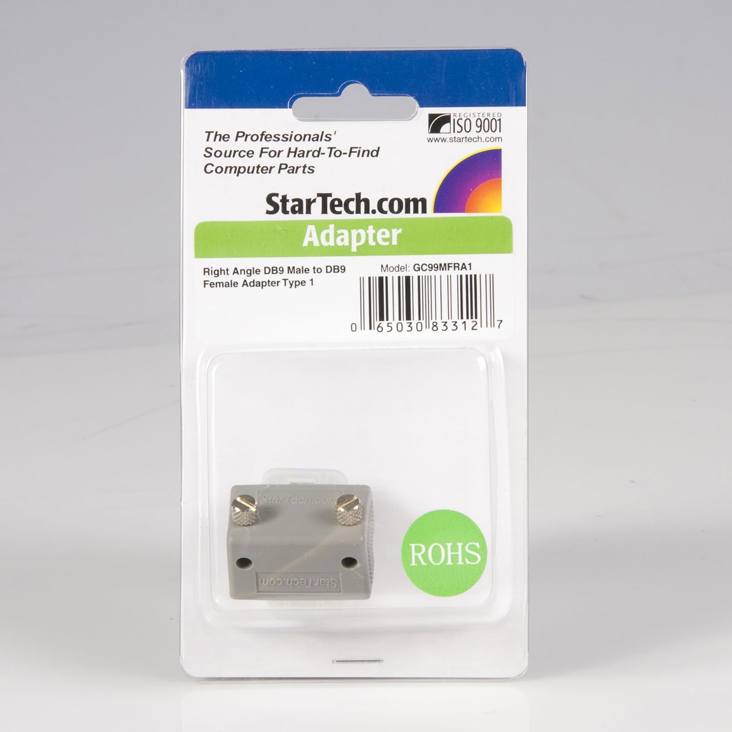 StarTech.com Right Angle DB9 to DB9 Serial Cable Adapter Type 1 - M/F - Serial adapter - DB-9 (M) to DB-9 (F) (GC99MFRA1
