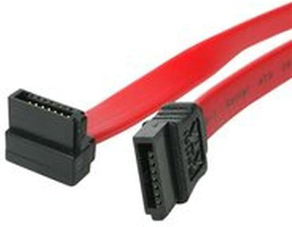StarTech.com 18in SATA to Right Angle SATA Serial ATA Cable - 18in SATA Cable - 18 SATA Cable - 18in angled SATA Cable, Red